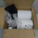 14.5 Inch Black Battery Operated Wall Sconces Set of 2, Rechargeable Wireless Wall Lights with Remote & White Fabric Shade, Indoor Not Hardwired Dimmable Wall Lamps for Bedroom, 2 Bulbs Included