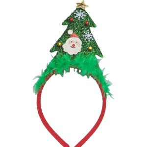 Christmas Headbands, Christmas Tree Headband with Santa Claus and Snowflakes, Costume Xmas Headbands for Adult Children Christmas Holiday Party Suppliers