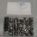 Hose Clamp- Qibaok 120 PCS Stainless Steel Hose Clamps Assortment Kit 1/4''1-1/2'' Worm Gear Clamps for Fuel Line, Plumbing, Automotive, Mechanical Applications, Pipe, Tube, Radiator, Garden