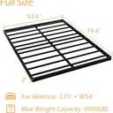 Box Spring 2 Inch Low Profile, Heavy Duty Metal Box Spring Bed Base Bunkie Board, Mattress Foundation, Easy Assembly, Noise Free, Black (Full)