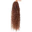 8 Packs 24 Inch Soft Locs Crochet Hair Pre Looped Faux Locs Crochet Braids - Deep Wave Natural Butterfly Locs, Goddess Locs, Dreadlocs Synthetic Hair for Black Women (#30, 24 Inch (Pack of 8))