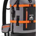 HEETA Dry Bags Waterproof Backpack 40L for Men & Women, Roll Top Heavy Duty Cushioned Hiking Backpack for Kayaking Boating Paddle Boarding Fishing Travel Camping Beach Vacation Cruise Ship Essentials (Grey)