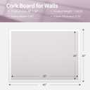 ORIENTOOLS Vision Board, 30" x 40" Pin Board, White Cork Board Bulletin Board, Decorative Cork Board with White Frame, Wooden Frame Cork Notice Board, Corkboard for Office, Home, School