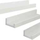 ESRW Set of 3 Shelving Solution Floating Wall Shelves, White Floating-Shelves Wall Decor Bedroom Decor Floating Shelves Bathroom Storage Wall Shelves Corner Shelf Shelves for Wall Wall Shelf