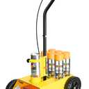 CAROD Striping Line Marking Machine, Parking Lot Striping Machine, Compatible with Professional Inverted Striping Spray Paint, Line Striper Machine for Fast and Accurate Marking, Yellow (Yellow)