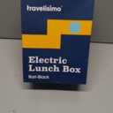 TRAVELISIMO Electric Lunch Box for Adults 100W Heated Lunch Box For Men 1.5L Stainless Steel Portable Food Warmer, 12/24/110V for Travel & Work, Loncheras Electricas Para Calentar Almuerzo (Black)