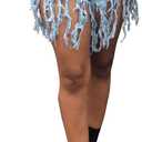 Jean Shorts for Women Frayed Raw Hem Ripped High Waisted Summer Denim Shorts (X-Large, Light Blue/Nf)