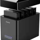 ORICO 5 Bay Hard Drive Enclosure Supports 2.5/3.5 inch Drives | Magnetic USB 3.0 to SATA HDD Docking Station Case with 12V/6.5A Power Adapter for Family Storage, Video Editing & Backup. 