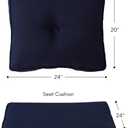 Greendale Home Fashions Outdoor 2-Piece Sunbrella Premium Deep Seat Cushion Set, Canvas Navy