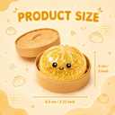 Glitter Dumpling Squishy Toy Box Gaint Squishy Dumplings Squishies Fidget Toys Real Adults Anxiety Relief Squeeze Toy for Adults & Teens, Glitter Gold