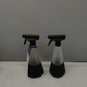 Cleancult Glass Spray Bottles (16oz, 2 Pack) - Refillable All Purpose Cleaning Spray Bottle - BPA-Free Plastic Nozzle & Non Slip Silicone Sleeve - Shatter Resistant, Dishwasher Safe - Matte Black