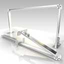 STOLAS Nail Tech Light, 15inch Height 4000-6000K Dimmable Nail Lamp for Desk, 3 Lighting Modes, LED Manicure Light, Model Building, Painting, Crafting-Silver