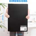 Large 13"x19" Art Portfolio Heavy Duty Binder with Plastic Sleeves, Portfolio Folder with 30 Clear Sheet Protectors, Display 60 Pages, Poster Binder (medium13x19in)
