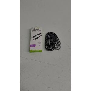 CellCandy Extended Length Charge & Sync Cable, 6.5 Ft., Braided, Black