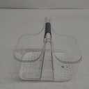 tutata Clear Caddy Organizer with Handle, Shower Caddy, Stackable Plastic Bin Basket for Bathroom, Shower, Craft organizer