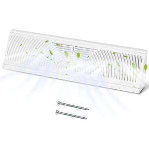 Aremae 1 Pack Baseboard Register Vent 15 Inch  RoundFlow Design for Maximum Air Flow  SmoothGlide Air Adjust Lever  Heavy Duty RustProof Steel  ToolFree Easy Installation