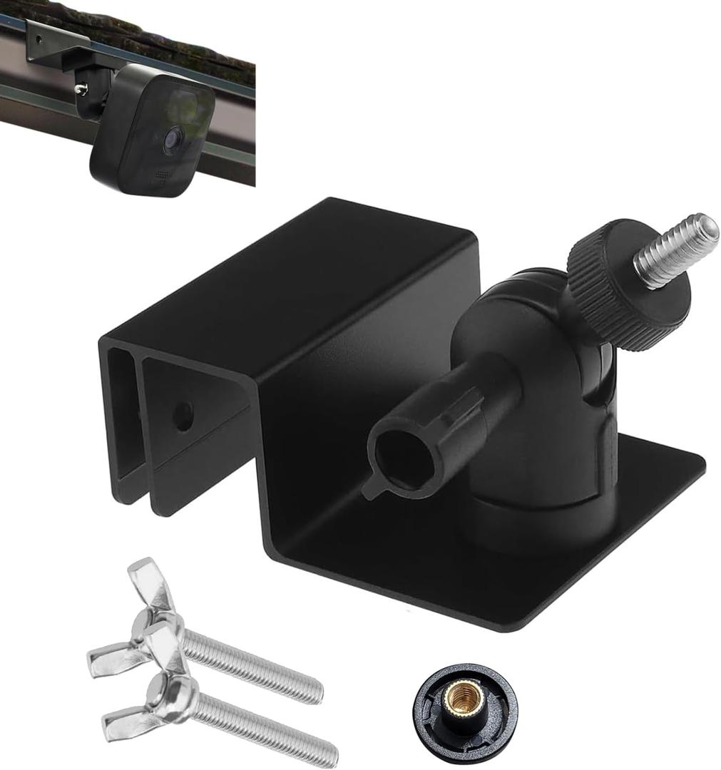 Gutter Mount for Blink Indoor/Outdoor Camera(4th/3rd Gen) & Blink XT2/XT, Weatherproof Aluminum Camera Mount Bracket, No-Drill Adjustable Security Mounting Accessory