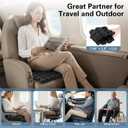 Inflatable Travel Seat Cushion, Built-in Air Pump Car Airplane Chair Cushion for Long Flight Driving Sitting, Office Chair Wheelchair, Pressure Sore Relief, for Sciatica,Coccyx & Buttock Bed Sore SC01