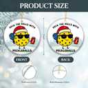 4 x Funny Pickleball Ornament 2025  Deck The Halls with Pickleballs Holiday Tree Decoration  Unique Pickleball Gift for Players, Coaches, Friends, and Pickleball Lovers