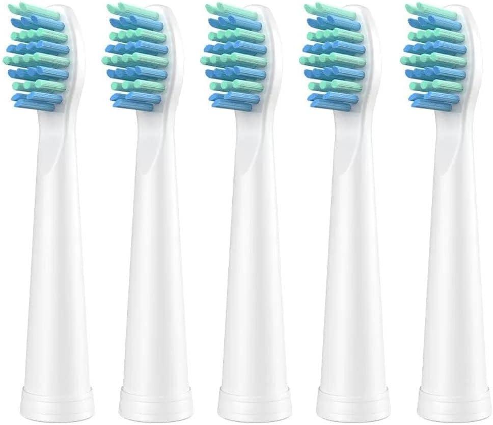 Dada-Tech Electric Toothbrush Replacement Heads for DT-22 - Pack of 5 (Pure White Soft) (Pure White Soft (0.152mm))