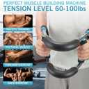 Twister Arm Trainer - Adjustable 60-100lbs Resistance Arm & Chest Workout Equipment for Home Gym Fitness , Arm Strengthener for Men, Power Twister Bar for Biceps, Forearm & Shoulder Training (Blue)