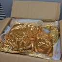 Tacobili Inflatable Mirror Ball, Large Shiny Disco Ball, Gold, 6pcs+pump 