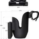 Wheelchair Cup Holder 2 in 1 Strap-on Walker Cup and Phone Holder Compatible with Drive Medical Nitro Rollator Walkers Cup Holder for Wheelchair, Walker, Rollator, Camper