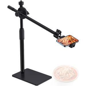 HVAYING Overhead Phone and Camera Mount Stand for YouTube Live Video Cooking Makeup and Crafts - Compatible with iPhone Logitech Webcam