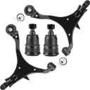 Front Lower Control Arm with Ball Joint Assembly for Honda CR-V 2002 2003 2004 2005 2006 Passenger & Driver Left Right Side Suspension Kit 4 PCS K640400 K640399