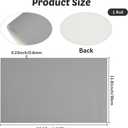 2 x CALFOVERA 54 x 12 Inch PU Leather Upholstery Fabric 0.6mm Thick Soft Gray Microfiber Leather Sheet Big Lychee Grain Waterproof Synthetic Vinyl Roll for DIY Sewings Sofa Handbag Hair Bows Decorations