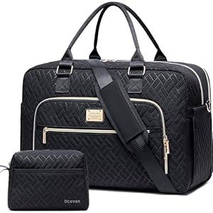 Otevan Gym Bag for Women Travel Duffle Bag, Overnight Bag Weekender Bag with Separate Laptop Compartment & Wet Pocket + Toiletry Bag, Carry on Bag for Airplanes, Gym Tote Bag, Hospital Bag