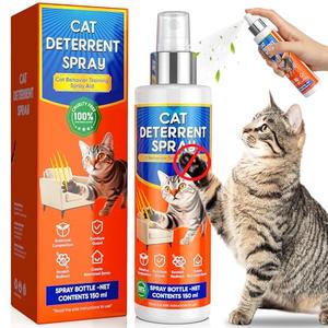 Jilca Cat Deterrent Spray for Indoor and Outdoor, Anti Marking Deterrent for Sofas or Carpet, Cat Scratch Deterrent for Furniture Protection with Natural Ingredients, 5.07 Fl Oz