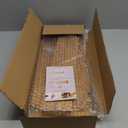 2 PCS Rattan Wall Shelves, Natural Wood No-Drill Rattan Wall Shelf with 4 Hooks for Planters Coats Bags Keys, Self-Adhesive Floating Shelf for Entryway Bedroom Kitchen