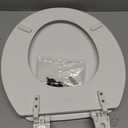KOHLER 4648-0 Stonewood Round Toilet Seat, Round Wood Seat for Standard Toilets, Comes with Color-Matched Plastic Hinges, Home Essentials, White