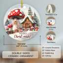 4 x Christmas Ornaments 2025 - Cute Mushroom Christmas Ornaments for Tree Car Decor, Gifts for Mushroom Lovers, Gift Exchange Ideas, Nature Lover Gifts for Forest Enthusiasts