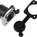 5PCS Panel Mounting RJ45 IP65 Waterproof PCB Signal Panel Cat5/5e/6 8P8C Connector Ethernet LAN Cable Connector Double Head Coupler Adapter Female to Female with Waterproof/Dust Cap