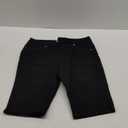 Hybrid & Company Womens Ultra Comfy Butt Lift Stretch Bermuda City Shorts (7, Black)