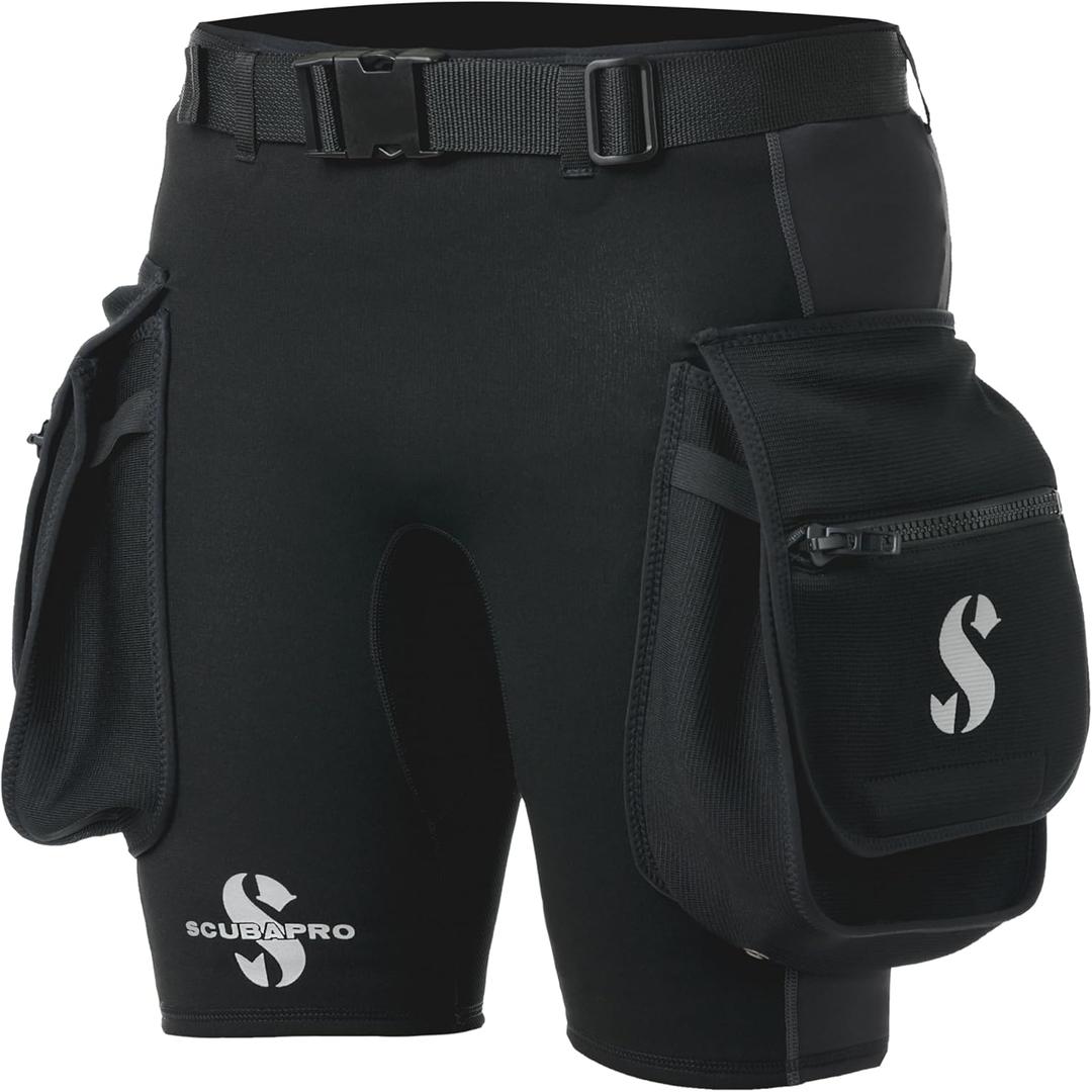 Scubapro Men's Hybrid Cargo Shorts, 1mm (XX-Large, Black)