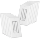 12 Pack Decorator Light Switch Cover Plate, Single Wall Plates, Standard Size 1-Gang 4.53" X 2.76", Unbreakable And High Temperature Resistant Outlet Covers Wall Plate, White Pack of 2