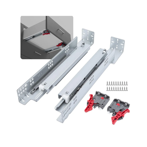 LONTAN 6 Pairs Undermount Soft Close Drawer Slides 12 Inch Hidden Bottom Mount Full Extension Cabinet Rails with Rear mounting Bracket and Locking Devices Concealed Drawer Runners 100lb Load Capacity, Count Of 1 Pair of 6