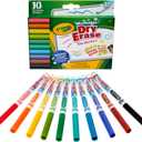 Crayola Washable Slim Dry Erase Markers, 10 Count