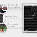 Redi Shade No Tools Original Blackout Pleated Paper Shade Black, 48" W x 72" L, 6 Pack