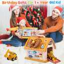 Toys for 1-2 Year Old Gifts, Montessori Toddlers Toys with Sound & Lights, 8 in 1 Multi-Functional House Toy for Boys Girls, Early Educational Learning Toy for First Birthday