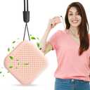 Wearable Air Purifier Necklace, 50 Million Negative Ions Personal Air Cleaner, 120H Runtime USB Rechargeable Mini Portable Air Purifier for Travel Office Car, Comfortable Neck-Worn Design