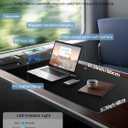 Mouse Pad 31.5x15.75 Inch with Calculator, 15W Magnetic Wireless Charging Desk Mat, XXL Desk Pad, Home Office Large Keyboard Pad with Ultra-Smooth Surface, Non-Slip Base (Black with 20W PD Charger)