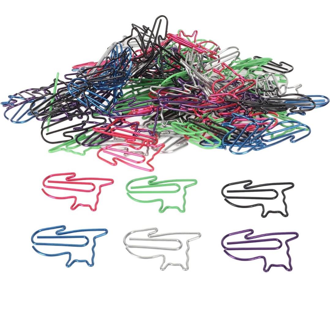 600 Pcs Cat Paper Clips Assorted Colors Animal Shaped Memo Clips Bookmark for Kids, Students, Teachers Cute Metal Paper Clips for Home, School, Office, The Storage Box Included
