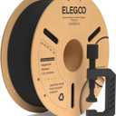 ELEGOO Carbon Fiber PLA Filament 1.75mm Black 1KG, PLA-CF Strong 3D Printer Filament Dimensional Accuracy +/- 0.02mm, 1kg Cardboard Spool(2.2lbs) Fits for Most FDM 3D Printers
