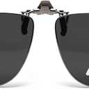 LianSan Upgraded Polarized Clip On Sunglasses Over Prescription Glasses,Flip Up Sun Shades Fit Eyeglasses Anti Glare