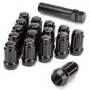 M10x1.25 ATV Lug Nuts for Honda Foreman Ranchers Yamaha Can Am Outlander Arctic Cat Kawasaki Suzuki Bombardier Quest, 16pcs Closed End 6 Spline 10x1.25 Wheel Lugnuts Cone/Acorn Seat with Socket Key