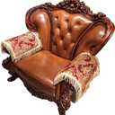 LUFEIJIASHI Luxury Sofa Armrest Covers Couch arm Covers for recliners Sofas Chairs Anti-Slip Furniture Protector Washable Set of 2,FRSG-red